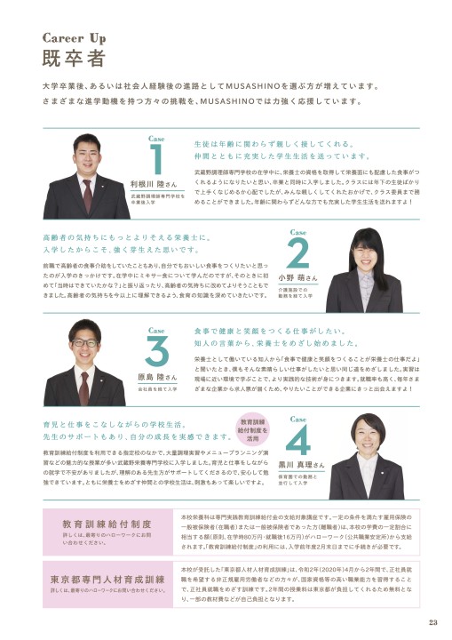武蔵野栄養専門学校 入学案内21